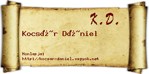 Kocsár Dániel névjegykártya
