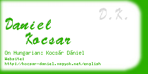 daniel kocsar business card