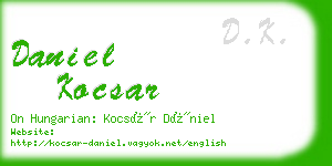 daniel kocsar business card